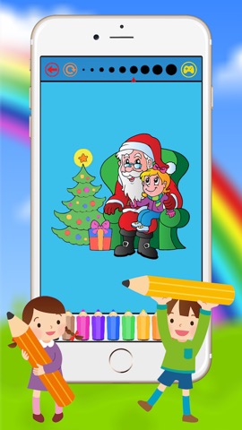 子供のためのクリスマスとサンタクロースのぬりえのおすすめ画像2