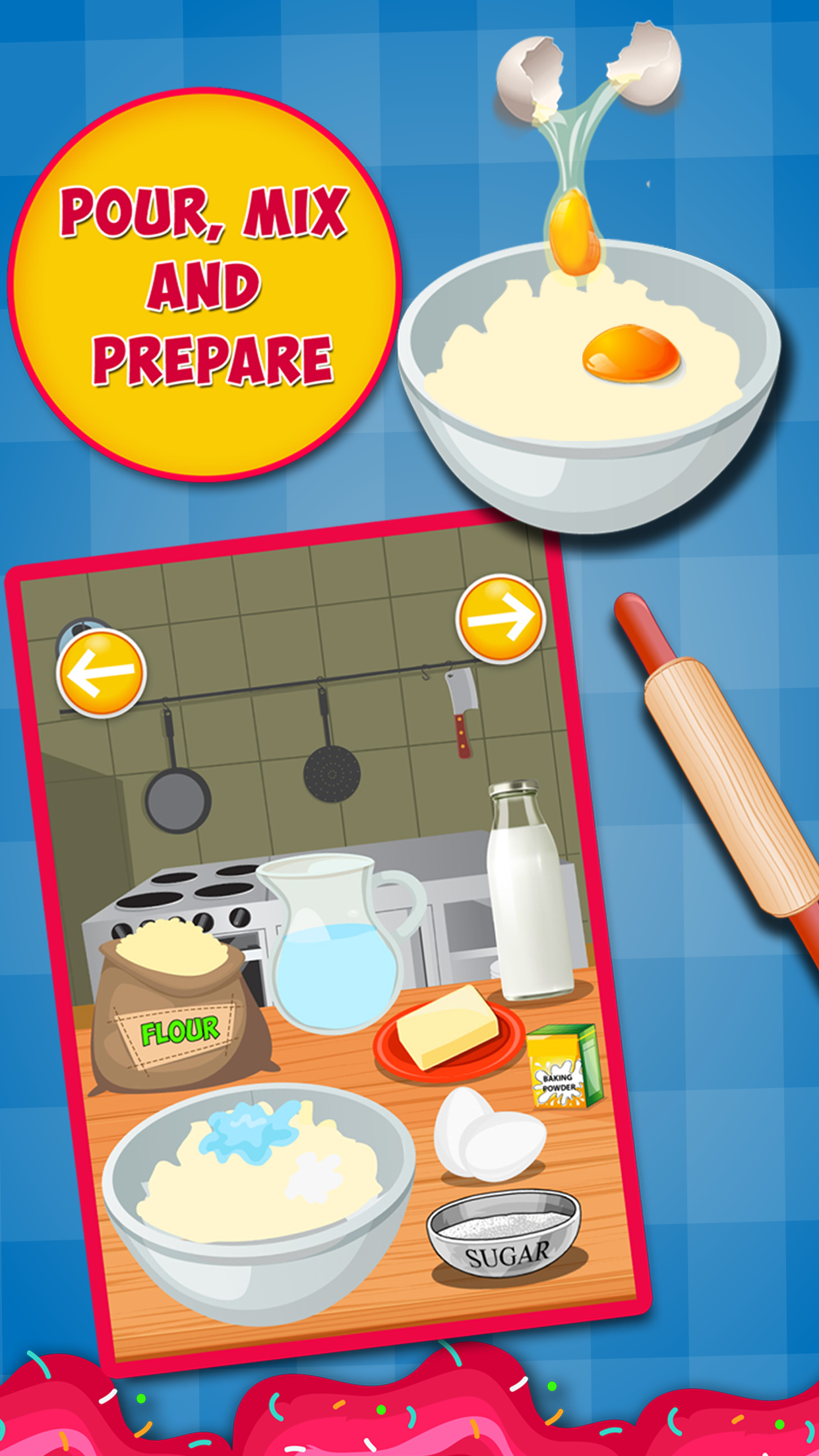 Donut Maker Salon - free Fun baby cotton candy cooking making & dessert sweet games for kids
