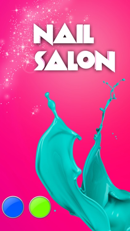 Manicure in Stylish Salon – Acrylic Nail Polish with Fancy Glow and Neon Design for Glamorous Girls