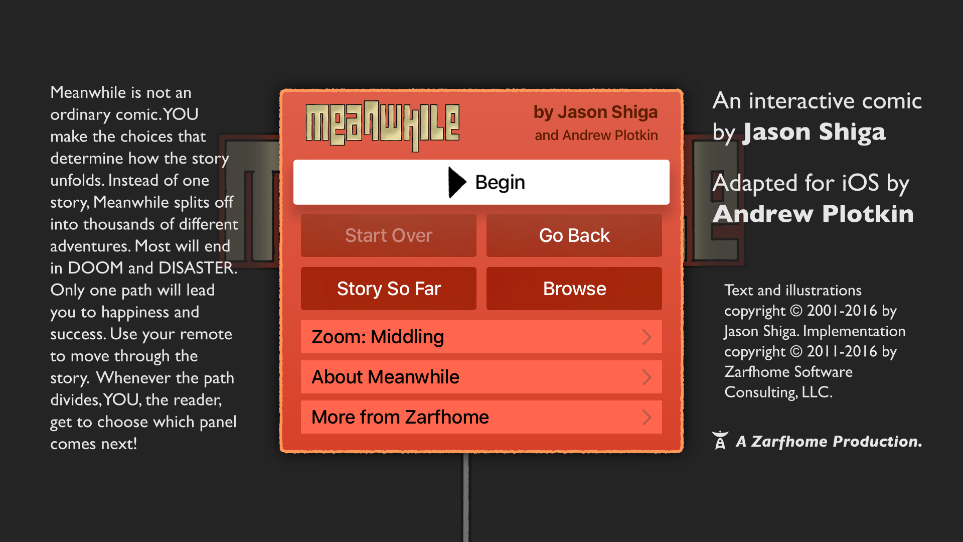 Meanwhile: Interactive Comic