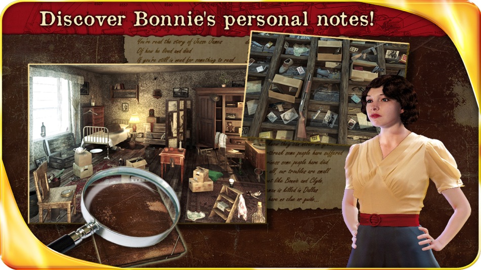 #3. Public Enemies : Bonnie & Clyde – Extended Edition - A Hidden Object Adventure (iOS) By: Microids