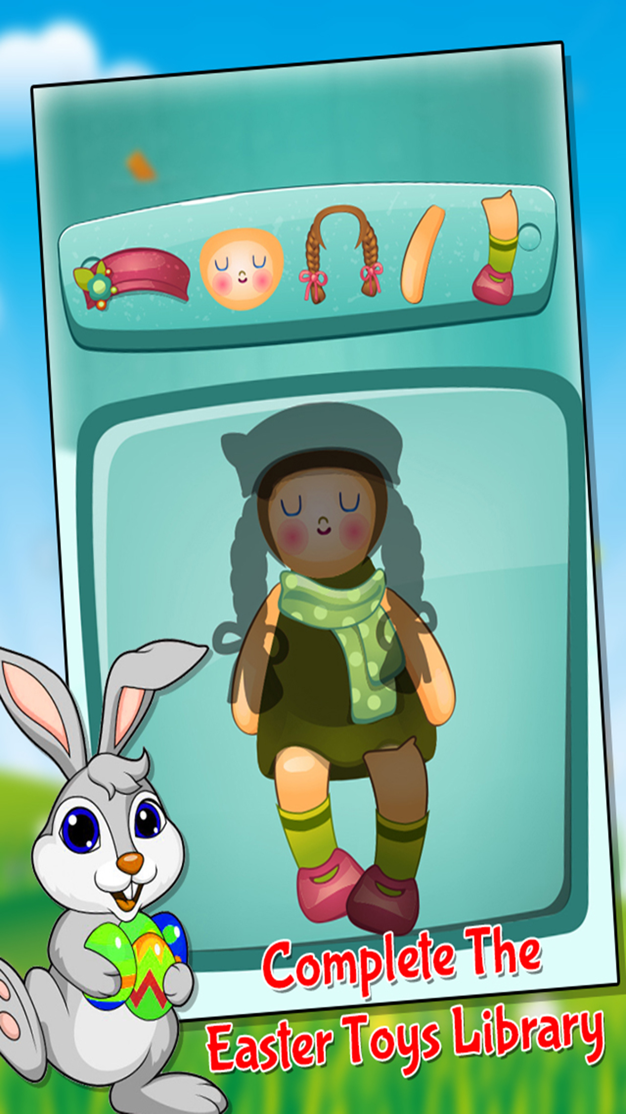 Surprise Eggs Easter's Greetings - Peel, scratch & squeeze the yolk to collect hidden gifts in Bunny's Easter basket