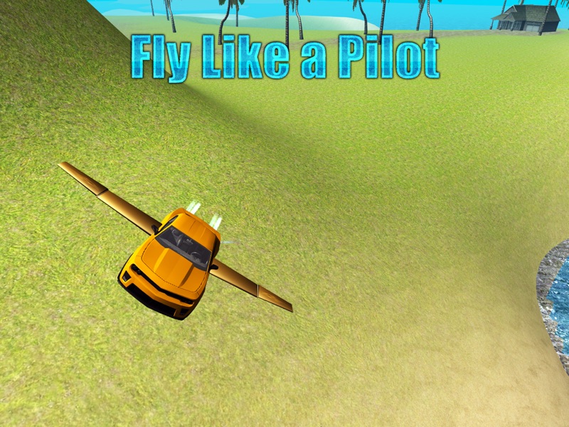 Flying Car Driving Simulator Free: Extreme Muscle Car - Airplane Flight Pilot official gameplay screenshot 1