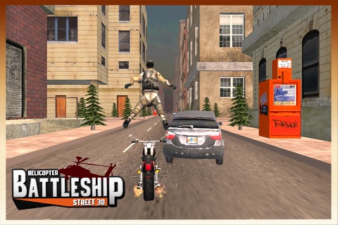 Helicopter Battleship Street 3D screenshot 3