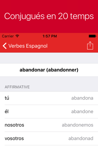 Spanish Verb Conjugator screenshot 2