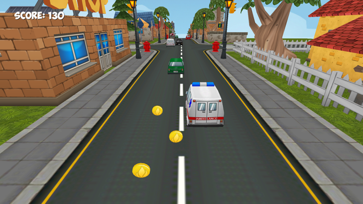 Screenshot #2 pour City Racer Cars 3D for TV