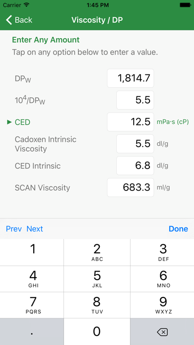 Screenshot #2 pour GP Cellulose Calculator