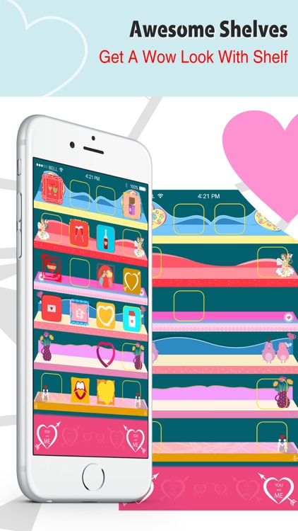 Romantic Wallpaper Maker - Make Custom Valentine Backgrounds with Beautiful Frames, Shelves & Docks