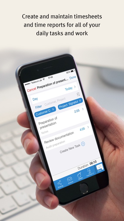 TimeReport -  Create Timetable, Time sheets or document your Tasks by SecSign