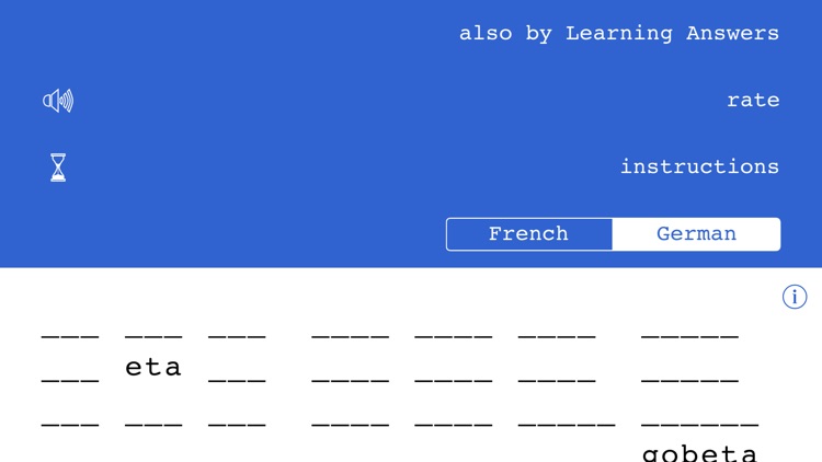 All The Words: French and German