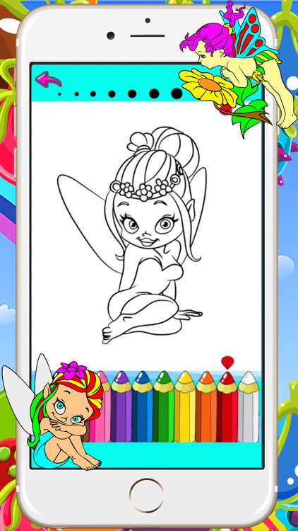 Fairy Coloring Books For Kids - Drawing Painting Princess Games screenshot-3