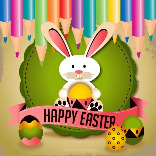 Easter Egg Kids Coloring Book Pages Game iOS App