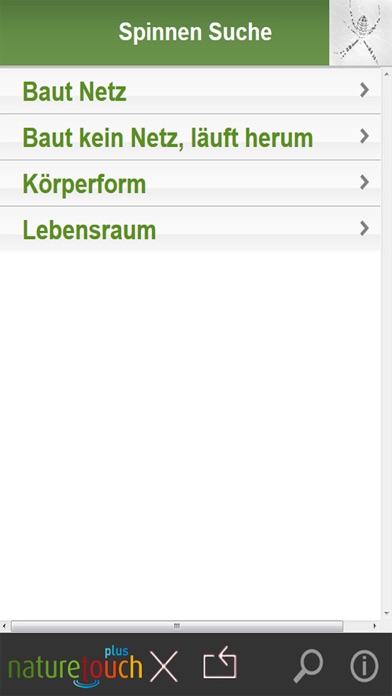 Spinnen und Spinnentiere bestimmen Screenshot