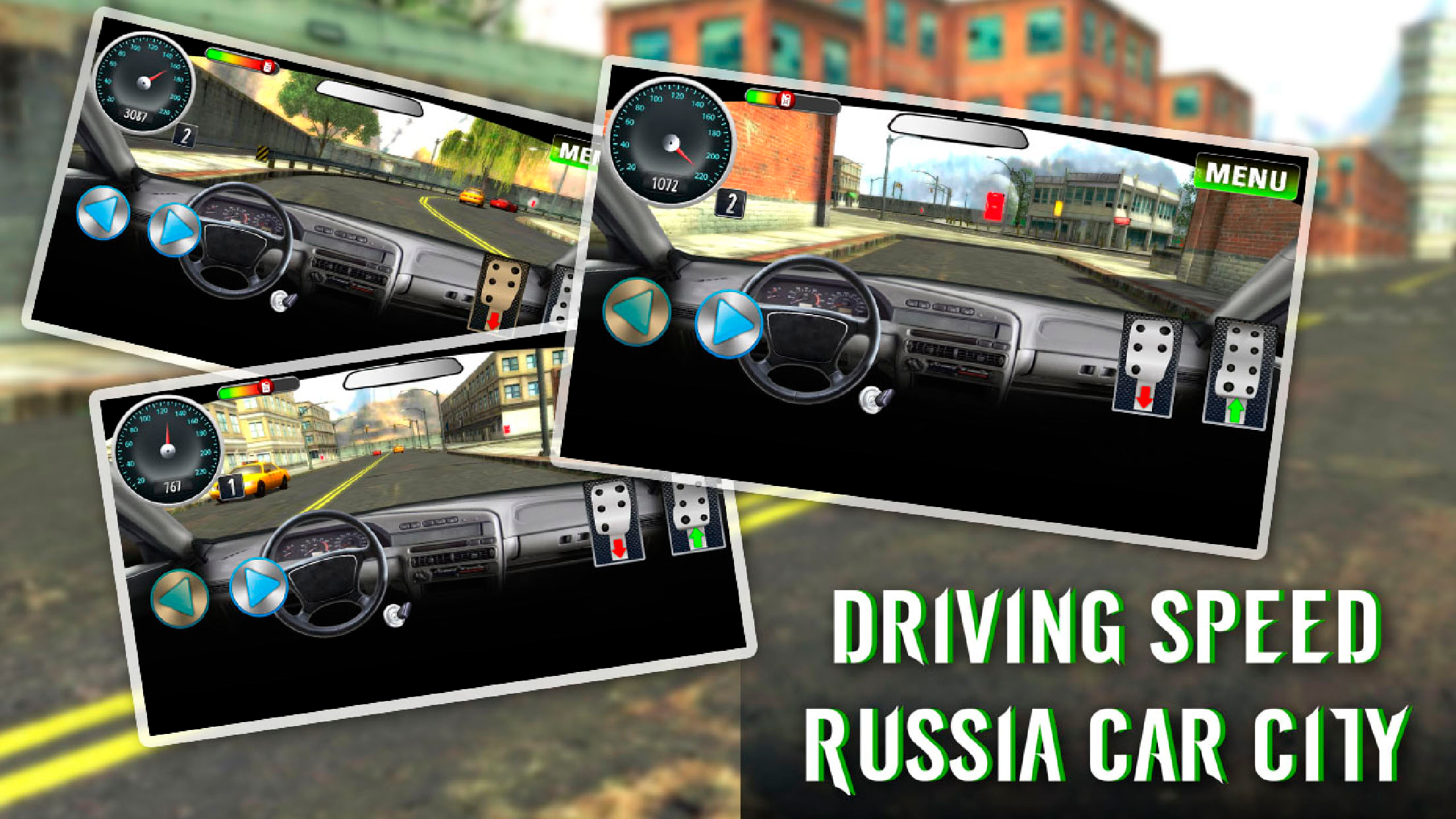 Driving Speed Russia Car City