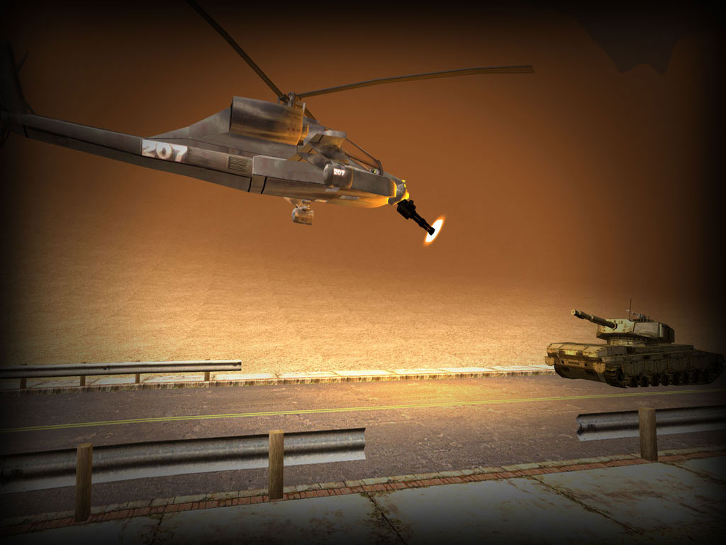 Enemy Cobra Helicopter Getaway - Dodge reckless Apache attack at frontline