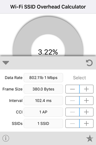 The Revolution Wi-Fi SSID Overhead Calculator screenshot 2