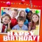 This app helps you create awesome looking birthday photos with lots of frames, stickers and beautiful fonts