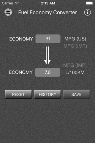 Fuel Economy Calculator and Converter screenshot 3