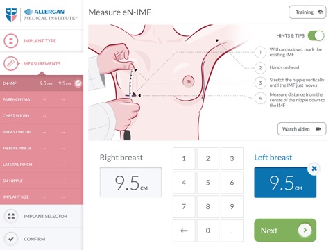 Natrelle™ Implant Selection App - FI screenshot 2