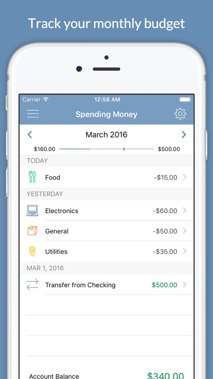 Expense Keep - Monthly Spending Tracker and Budget Planner with Accounts and Recurring Payments