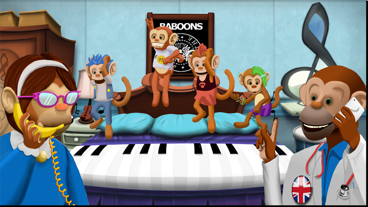 Screenshot #1 pour Cinq singes musicaux