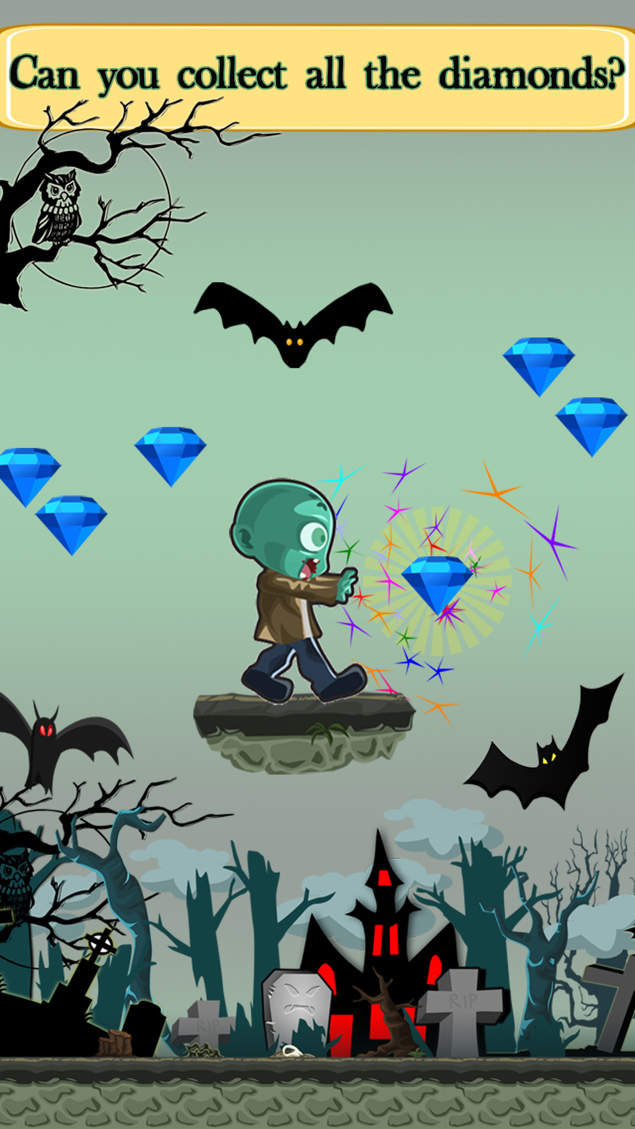 Zombies vs Bats - Rock Climbing Game screenshot 3
