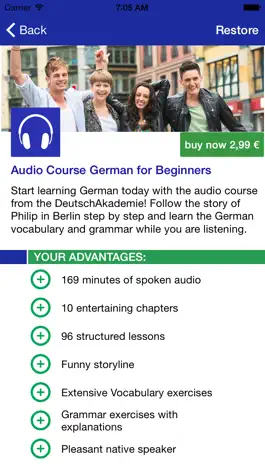 Game screenshot German Audio Course by DeutschAkademie hack