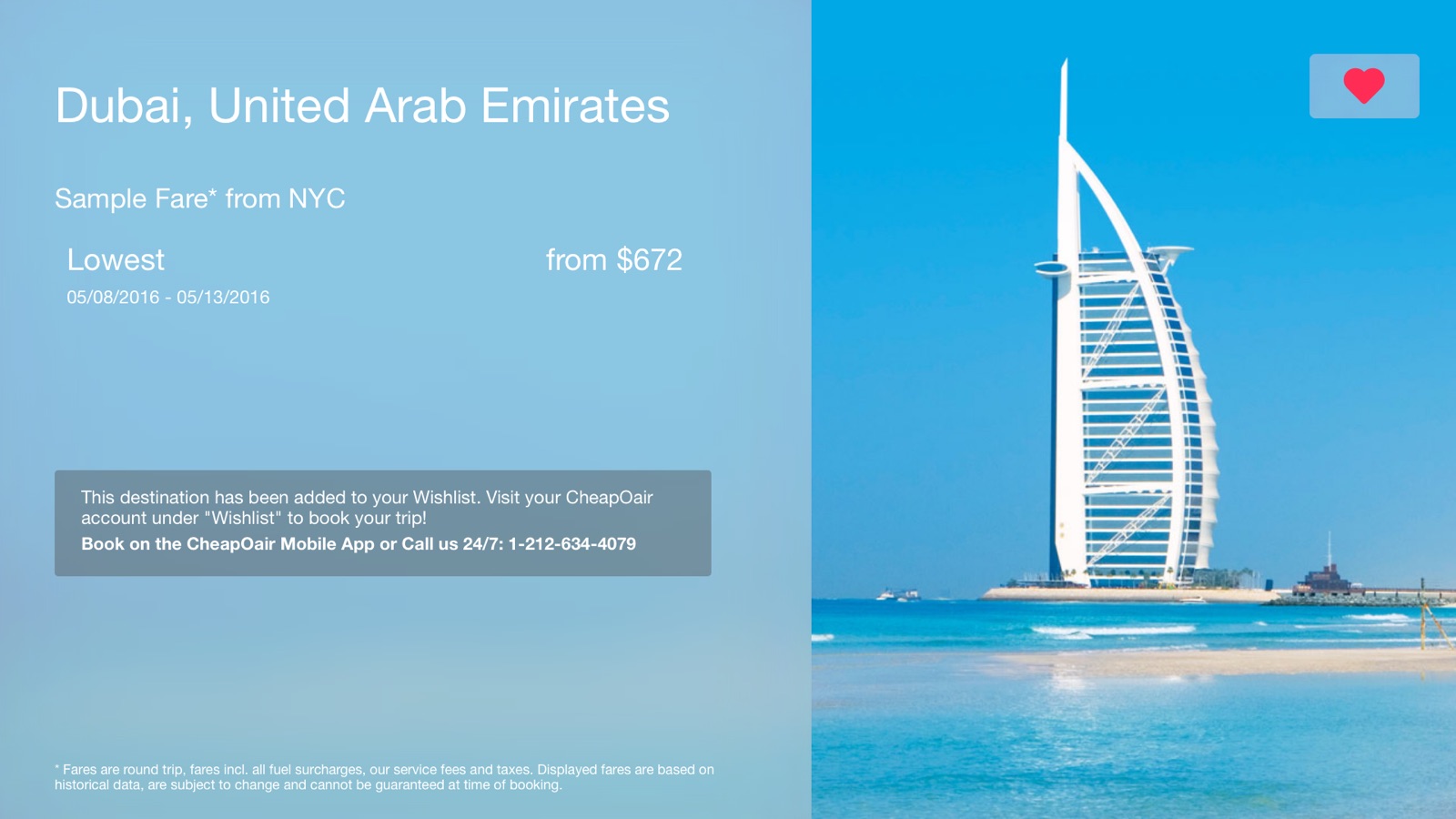 CheapOair: Flights & Hotels apple_tv screenshot 4