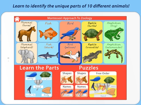 Screenshot #5 pour Parts Of Animals (Vertebrates) LITE - A Montessori Approach to Zoology HD
