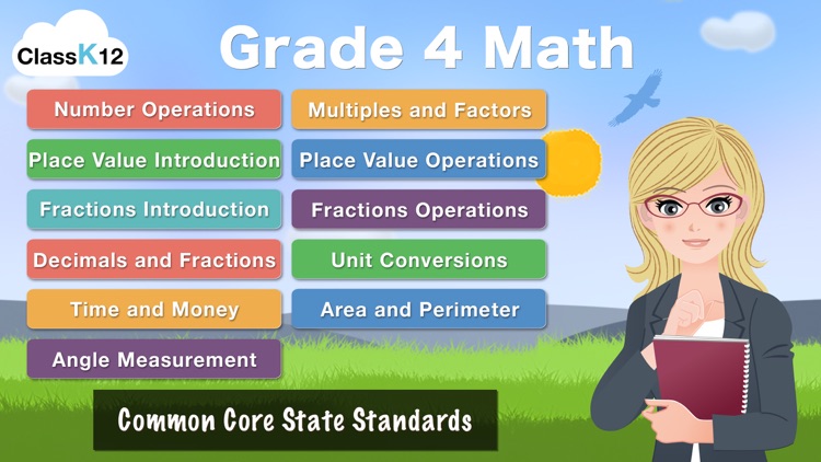 4th Grade Math : Common Core State Standards Education Enrichment Game [FULL] screenshot-0