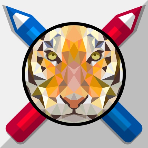 Zendoz ArtBookz - 03 - Polygon Animals - Coloring Book icon