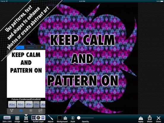Pattern Artist Free - Easily Create Patterns, Wallpaper and Abstract Art iPad screenshot 4 - Entertainment app