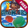 Checkers Board Puzzle Free - “ The Pirates Game with Friends Edition ”