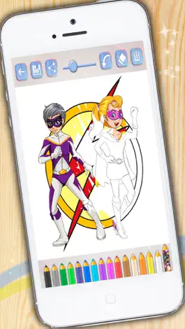 Game screenshot Superheroes coloring book. Paint heroes and heroines who save the world hack