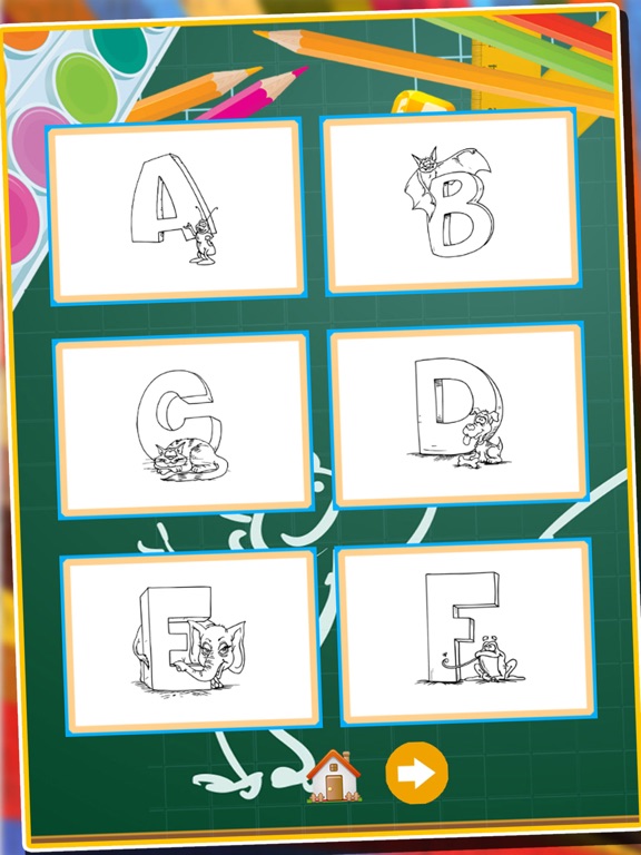 ABC Animals Coloring Book Painting Games for Toddler Preschool and Kids iPad screenshot
