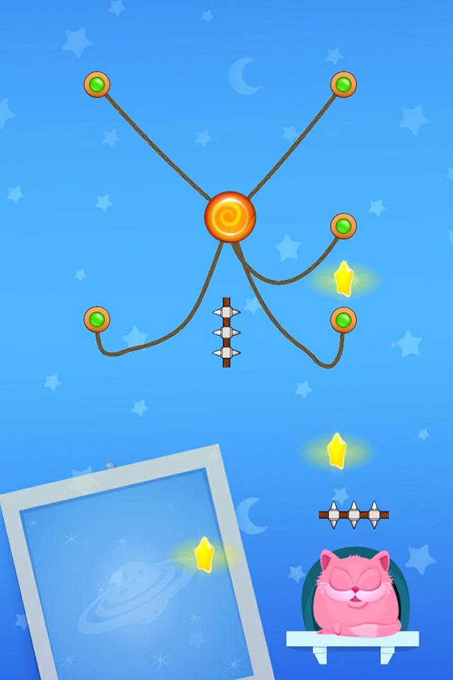 Slice the Candy Swing Cat Nibblers Free Puzzle Games screenshot 2