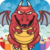 Color Book Dinosaur Coloring Pages Paint Free & Fun - preschool educational learning games for kids and toddler - Icona app