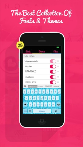 InstaKey - Custom Theme Keyboard and Cool Fonts Keyboardのおすすめ画像1