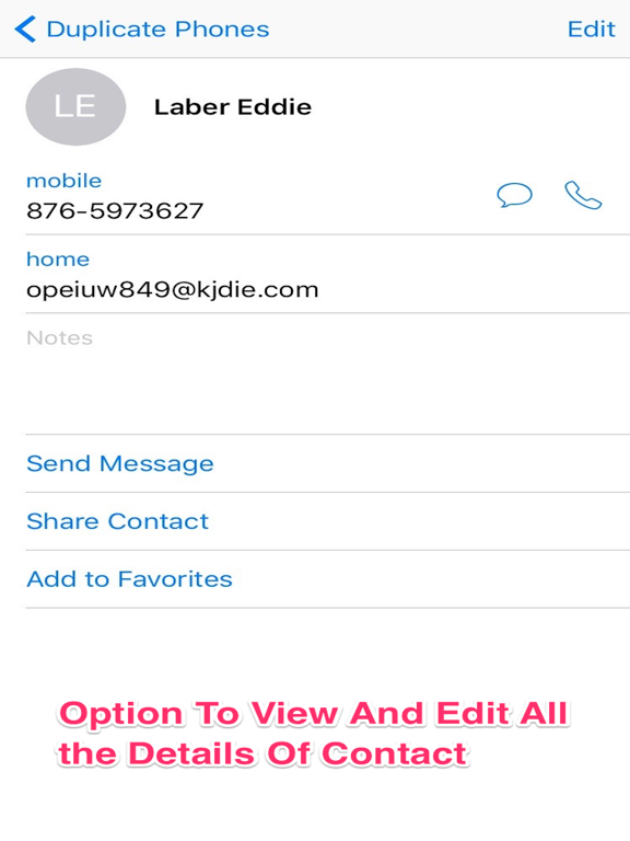 Duplicate Contacts Remover - Contact Manager And Cleaner iPad screenshot