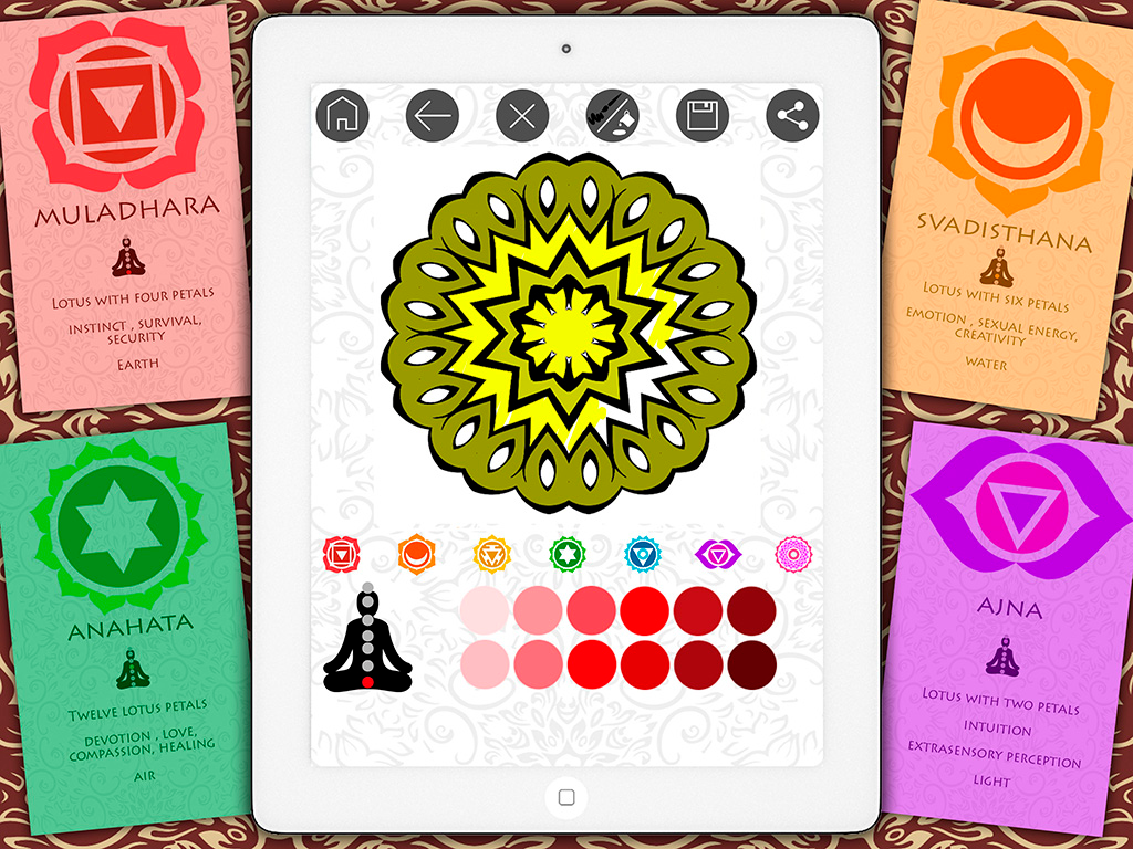 Mandalas coloring book – Secret Garden colorfy game for adults