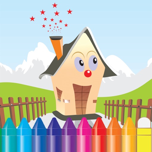 Dream House Coloring Book - Home Drawing for Kid free Games icon