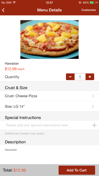 Lucky's Pizza Screenshot 2 - AppWisp.com Lucky's Pizza Screenshot 2 - AppWisp.com