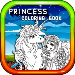 Princess Coloring Book Free For Toddler And Kids! app icon