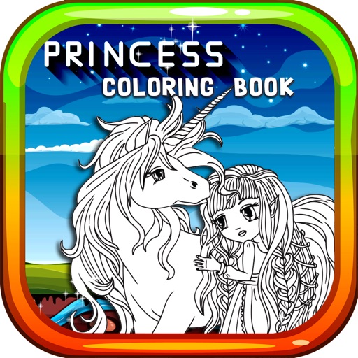 Princess Coloring Book Free For Toddler And Kids! Icon