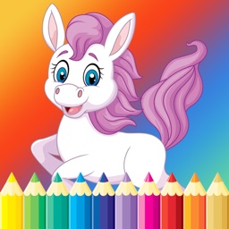 Pony Princess Coloring Book for Kids - Drawing free games