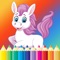 Pony coloring book for kids