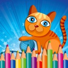 Cats Worlds Coloring Book for Preschool Game