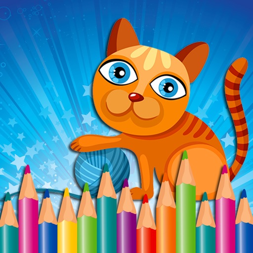 Cats Worlds Coloring Book for Preschool Game icon