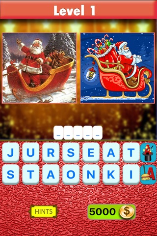 Intelligent Santa 2 Pic Word Trivia Quiz & guess what's two picture saying screenshot 4