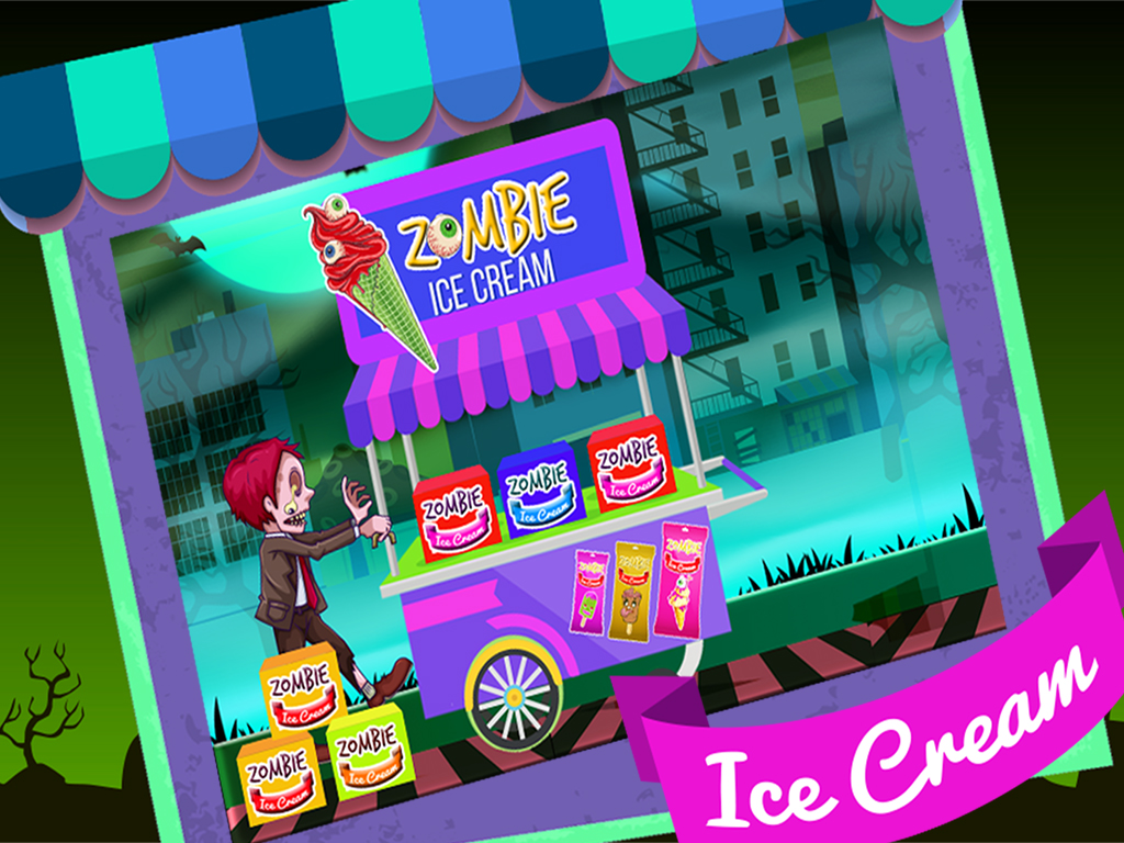Zombie Ice Cream Factory Simulator - Learn how to make frozen snow cone,frosty icee popsicle and pops for zombies in this kitchen cooking game screenshot 9